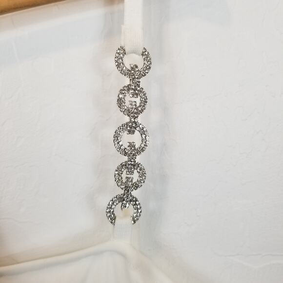 Fashion Nova NWT Women's Diamond Dreams Mesh Mini Dress Cream Size 1X - Picture 7 of 9